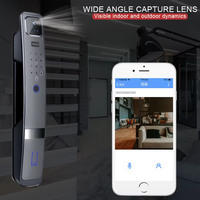 Serrure intelligente de sécurité avec reconnaissance faciale 3D, empreinte digitale, application WiFi Tuya, entrée sans clé, pour porte en bois avec contrôle d'accès