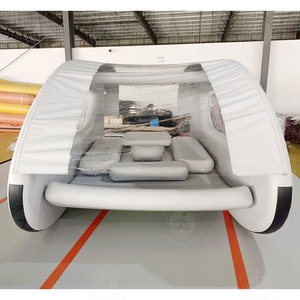 Bền Drop Stitch Inflatable động cơ điện Thuyền bơm hơi di động Catamaran Đảng thuyền để bán - Product Image 4