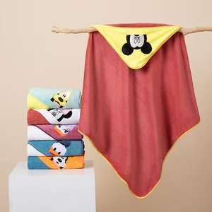 Juego de Toalla de Baño con Capucha para Bebé Recién Nacido, de Felpa Coral, Color Sólido o Estampado, Secado Rápido, Ecológico, Reutilizable para Uso Doméstico - Product Image 5