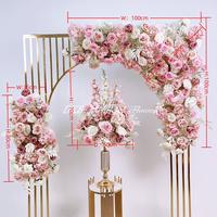 Fleurs artificielles DKB pour décoration de mariage, centre de table floral rose et blanc avec fleurs de mariage