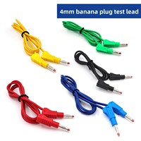 Câble banane en cuivre mâle/femelle de 4 mm avec gaine de sécurité en nylon 10A pour test, insérable et extensible