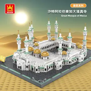 New 2274PCS Famous Grand Mosque in Mecca  Saudi Arabia Model building blocks children assemble bricks toys for children Gift