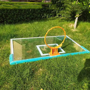 Système de panier de basket-ball portable, panneau de basket-ball en verre trempé, panneau et anneau de basket-ball professionnels fixes pour extérieur - Product Image 3