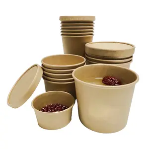 Поставщик Yucheng, суповая чашка из крафт-бумаги, контейнер для лапши, бумажные пищевые контейнеры, пищевая бумажная миска