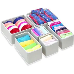 可折叠无纺布储物盒可用于衣柜和梳妆台抽屉