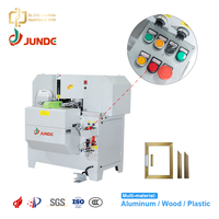 Sierra de doble inglete JUNDE de alta precisión para perfiles de aluminio de gabinetes de cocina, máquina de corte CNC de 45 grados
