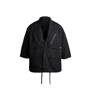 CATSSTAC 도매 카디건 일본식 더블 리본 멀티 포켓 남성 의류 대형 봄 폭격기 재킷