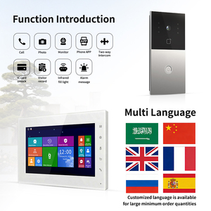 Videoportero Inteligente con Pantalla Táctil de 7 Pulgadas 1080p, Impermeable, Desbloqueo Remoto por App Tuya, 3 Monitores Interiores para Seguridad en Villas - Product Image 2