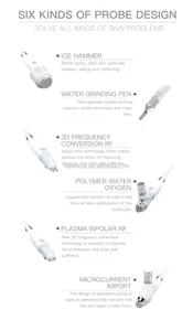 Appareil de nettoyage de la peau 6-en-1 - Nettoyeur facial portable avec prise US, ciblant le visage et les soins de la peau multifonctionnels professionnels - Product Image 2