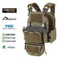 Chaleco Táctico Ligero con Sistema MOLLE Cortado con Láser para Exteriores, con Bolsa Abdominal Desmontable, Equipo de Combate