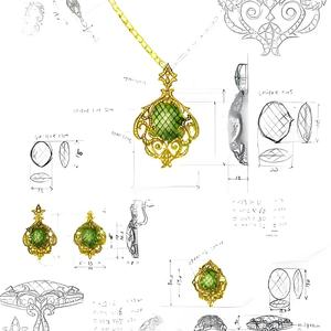 Fabricante de Joyería OEM ODM, Collar y Aretes con Baño de Oro de 14k, 18K y 24K Personalizados con Circonita, Servicios Personalizados - Product Image 4