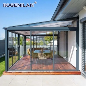 Rogenilan al aire libre aislamiento térmico jardín casa de cristal Sunroom casa comercial de aluminio doble vidrio <span class=keywords><strong>Solarium</strong></span> - Product Image 1