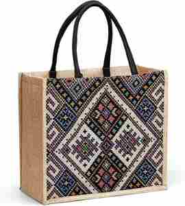 Promotion Custom Size and Print <b>Jute</b> Shopping <b>Bag</b> with Handle Eco Friendly Reusable <b>Large</b> Capacity Tote Beach <b>Bags</b> for Women - Product Image 1
