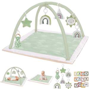 Alfombra de Actividades para Bebés con 6 Juguetes, Gimnasio de Juego para Bebés, Regalo Esencial para Bebés, Juguetes para Infantes - Product Image 1