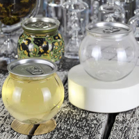Mini Bidon en Plastique PET de 200 ml avec Logo Personnalisé pour Soda, Eau Minérale, Boissons Alimentaires, Emballage Transparent Facile pour Boissons Gazeuses, Jus, Thé