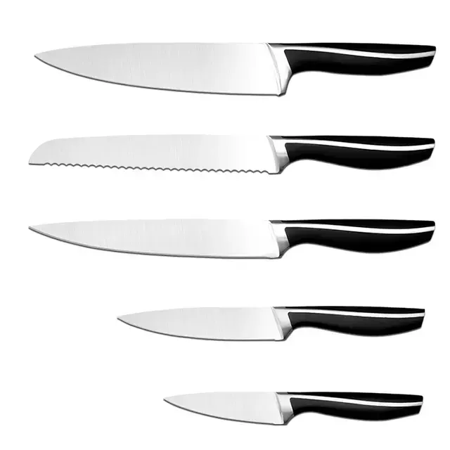 Factory Direct Sale Stainless Steel 5pcs Kitchen Knife Set Knives Accessories Set With Non-stick Abs Handle