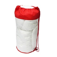 Sac d'emballage cylindrique personnalisé en PVC pour couvertures, avec fermeture éclair et poignées, pour rangement de couettes et emballage de literie en plastique