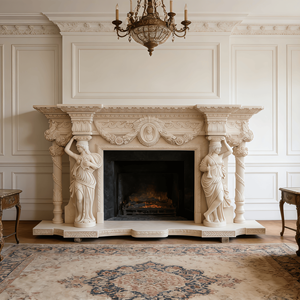 Mantel <span class=keywords><strong>de</strong></span> <span class=keywords><strong>Chimenea</strong></span> <span class=keywords><strong>de</strong></span> Mármol Natural Tallado a Mano Tradicional, Marco <span class=keywords><strong>de</strong></span> <span class=keywords><strong>Piedra</strong></span> <span class=keywords><strong>de</strong></span> Tamaño Personalizado para Decoración <span class=keywords><strong>de</strong></span> Interiores <span class=keywords><strong>de</strong></span> Hoteles y Villas - Product Image 5