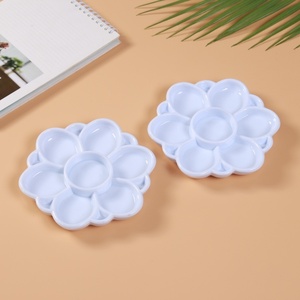 <span class=keywords><strong>Palette</strong></span> et plateau en plastique en forme de fleur BEST pour la peinture acrylique/<span class=keywords><strong>aquarelle</strong></span> des enfants, 8,3 cm - Product Image 1