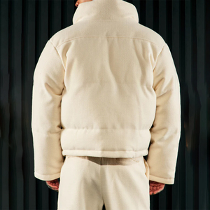 Vestes à poches cargo de haute qualité XJYD, fermeture éclair, tissage texturé sauvage, veste matelassée courte, veste matelassée verte à bulles pour hommes - Product Image 6