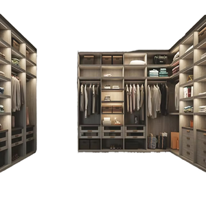 Diseño de Vestidor de Lujo Estilo Boutique <span class=keywords><strong>para</strong></span> <span class=keywords><strong>Dormitorio</strong></span> Principal de Villa, Armario Abierto, Sala de Vestir - Product Image 1