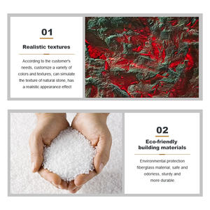 Vente chaude Design Moderne 3D Décoration Murale FRP Faux Panneaux Grande Dalle Panneau Mural pour Bâtiment Métallique <span class=keywords><strong>Couloir</strong></span> Modèle 3D Conception - Product Image 5