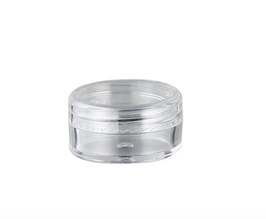 cosmetic plastic containers 3g PS round empty clear jar pots for Lip balm nail polish paste