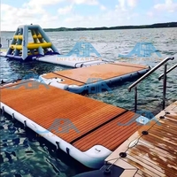 Plateforme gonflable en PVC pour jet ski, résistante aux UV, rampe flottante pour lac, plage, océan, solution d'amarrage stable