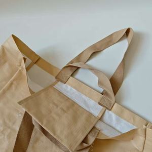 Özel Baskılı Logolu Dokuma Çift Pamuklu Askılar Tam Renkli Baskı Orta/Büyük Boy Lamine Haki Çevre Dostu PP - Product Image 3