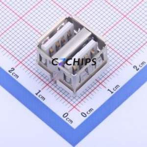 KH-2AF180-10JB USB Connector Through hole Component (THT) Connector Type-A Female Through Hole 4Px2 - Product Image 1