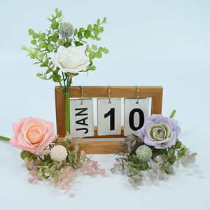 Bouquet de roses artificielles Dongchen Crafts, fleurs en soie 10cm-30cm, pour décoration de maison et de mariage - Product Image 1