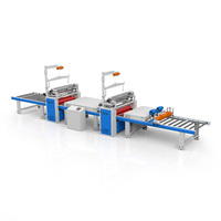 Laminateur plat automatique PUR à haute efficacité, machine de laminage à chaud industrielle pour la production de meubles