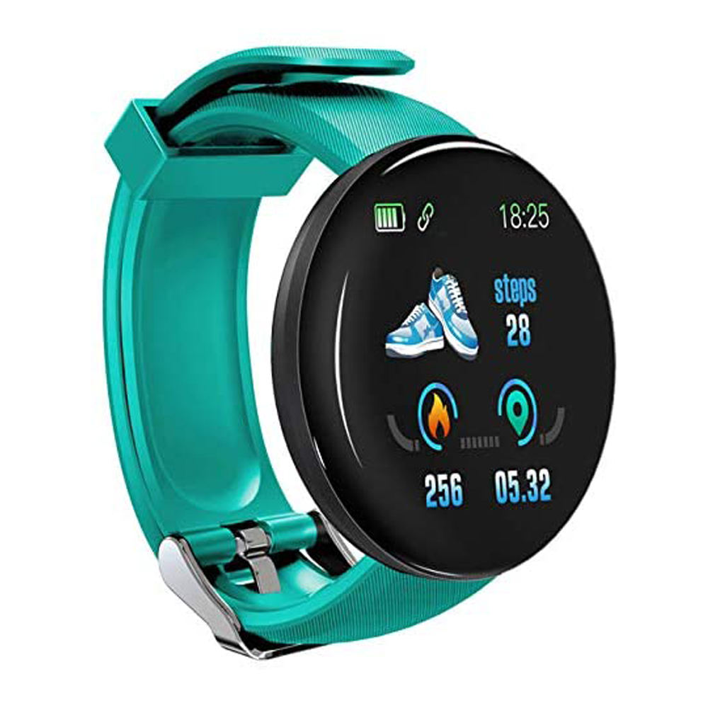 Newest Design Round Screen Smart Bracelet D18 With HD LCD Screen Sport  Smart Watch Waterproof Smart Bracelet D18