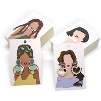 Cartes de présentation personnalisées abordables pour boucles d'oreilles et colliers, étiquettes de bijoux imprimables personnalisées, cartes porte-boucles d'oreilles