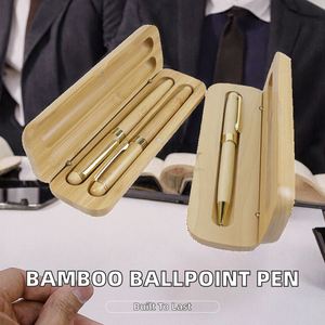 Nuevo Diseño de Bolígrafo de Bambú con Punta de 1.0 mm, Tinta Azul y Negra, Impresión UV, Portátil, para Oficina, Escuela, Escritura, Papelería, Negocios - Product Image 5