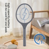 Tueur d'insectes électrique rechargeable, filet de sécurité à 3 couches, raquette anti-moustiques haute tension, écologique pour la maison