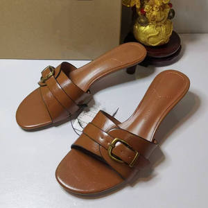 Sandali con tacco alto da <span class=keywords><strong>donna</strong></span> Z 2026, nuovo stile autunnale, marroni, a punta aperta, con fodera singola - Product Image 6