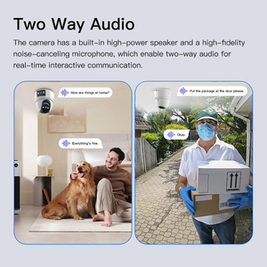 กล้องวงจรปิด PTZ IP แบบโดม 6MP AOV เลนส์คู่ มองเห็นในเวลากลางคืน มุมมอง 360 องศา รองรับซิมการ์ด 4G รุ่น BG2DR สำหรับบ้าน ระบบรักษาความปลอดภัย IP66 กันน้ำ รองรับการสื่อสารสองทาง - Product Image 6