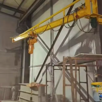Pont roulant léger à poutre en I pour levage rapide 250kg 500kg 1t 2t 3t 5t, grue à flèche murale intérieure pour entrepôt et atelier