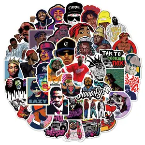 50 Stuks Hiphop Rap Graffiti Decoratieve Stickers Label Voor Bagage Laptop Gitaar Plakboek Skateboard Waterdichte Sticker