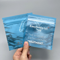 Sachet d'emballage transparent en plastique à fermeture éclair, imprimé sur mesure, à trois soudures latérales, pour aligneurs dentaires, accessoires et petits objets
