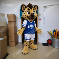 Peluche Mascotte Sportive Hyène Super Douce Shengye pour Tournoi de Football, Brodé et Rembourré en EVA