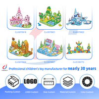 Chengji Ensembles de blocs de construction magnétiques pour enfants, colorés, 3D, DIY, circuit de billes roulantes, jouet éducatif Montessori, piste de billes magnétiques
