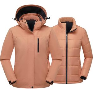 FOXA Women's 3 In 1 Ski <b>Jacket</b> <b>Waterproof</b> Windproof <b>Winter</b> Hooded Snow Coat For Hiking Snowboarding - Product Image 1