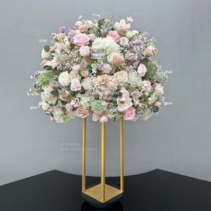 Simulation colorée personnalisée artificielle en gros soie plante fond floral décoration fleur art mural - Product Image 6