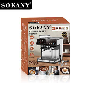 <span class=keywords><strong>เครื่อง</strong></span>ทำกาแฟกึ่งอัตโนมัติทำจากสเตนเลส SOKANY04032พร้อมเครื่องบดในตัวเครื่องทำฟองนมไอน้ำ220V - Product Image 5