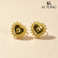 Vente chaude Boucles d'oreilles clous personnalisées en acier inoxydable plaqué or 18 carats Bijoux géométriques minimalistes Accessoires de mode pour femmes Vente en gros