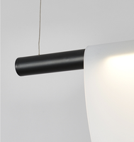 Lampe suspendue longue effet lumière et ombre, style nordique, créative, pour plafond, lustre de chambre, lampe LED simple et postmoderne