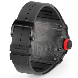 Reloj de Fibra de Carbono Ultraligero con Forma de Barril, Correa de Silicona, Cristal de Zafiro, para Reuniones de Negocios, Post-Trabajo, Fitness - Product Image 6