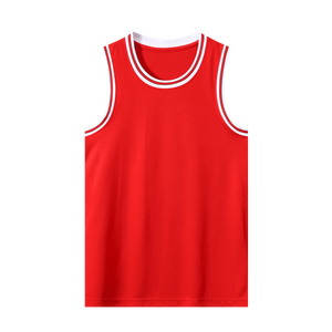 Vestes et hauts de basket-ball pour hommes adultes, sur mesure, en gros, 100% polyester, respirant, logo imprimé à l'écran, design uni - Product Image 1